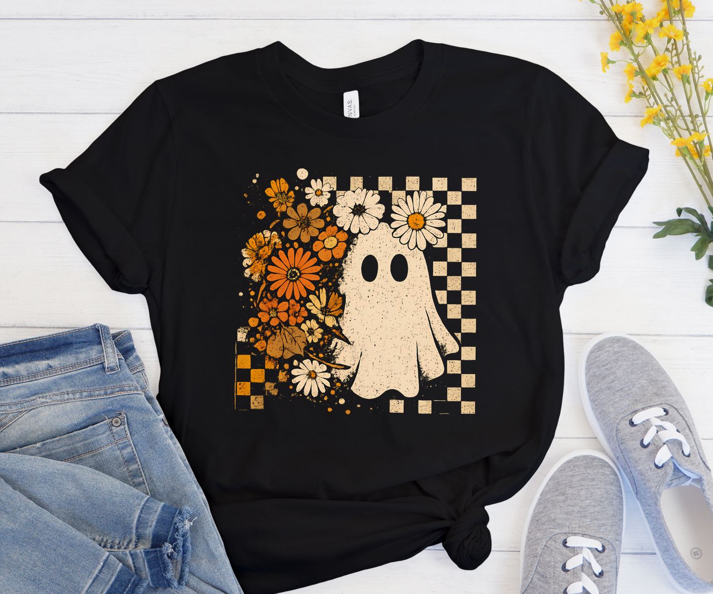 Retro Floral Ghost Tee