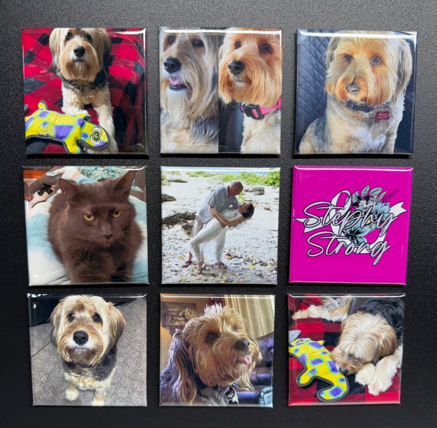 2"x2" Custom Photo Magnets - Set of 9