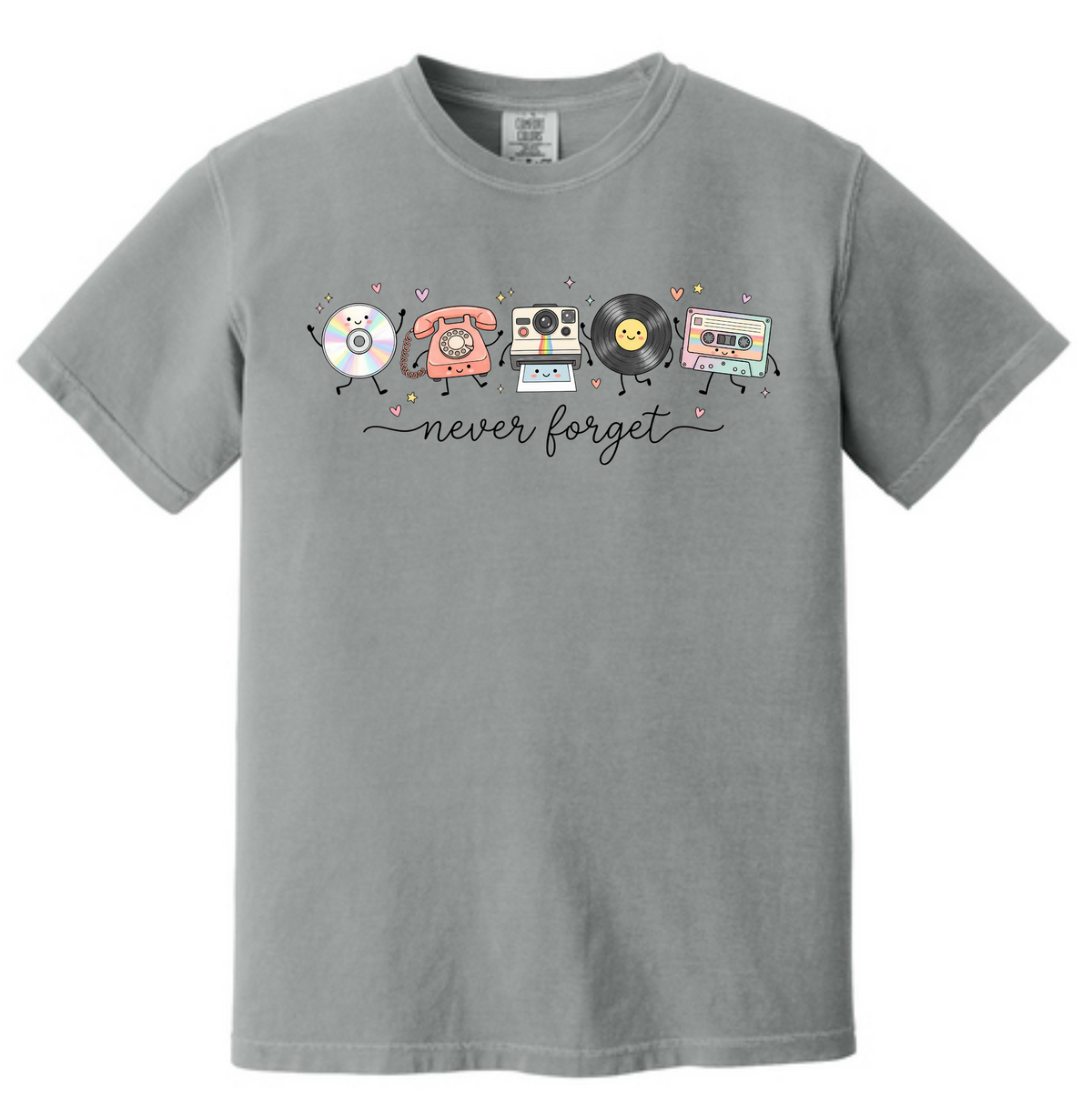 Never Forget 90s Comfort Colors Tee | Gen X Retro Shirt