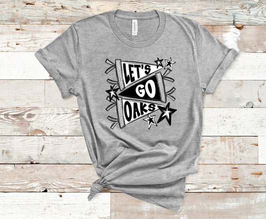 "Let's Go Oaks" Spirit Tee  - Adult