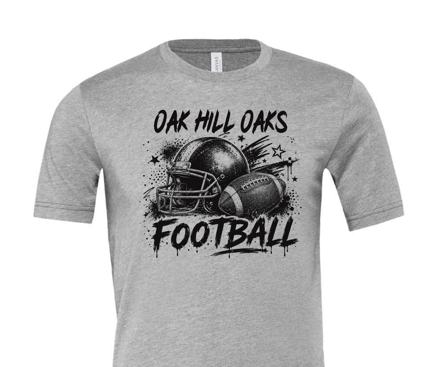 Oaks Grunge Football Tee