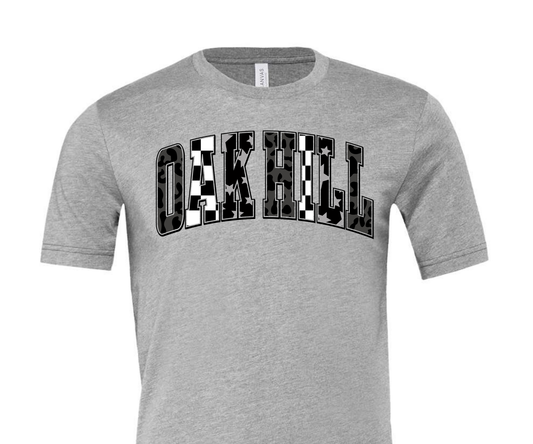 Oak Hill Mixed Print Varsity Tee