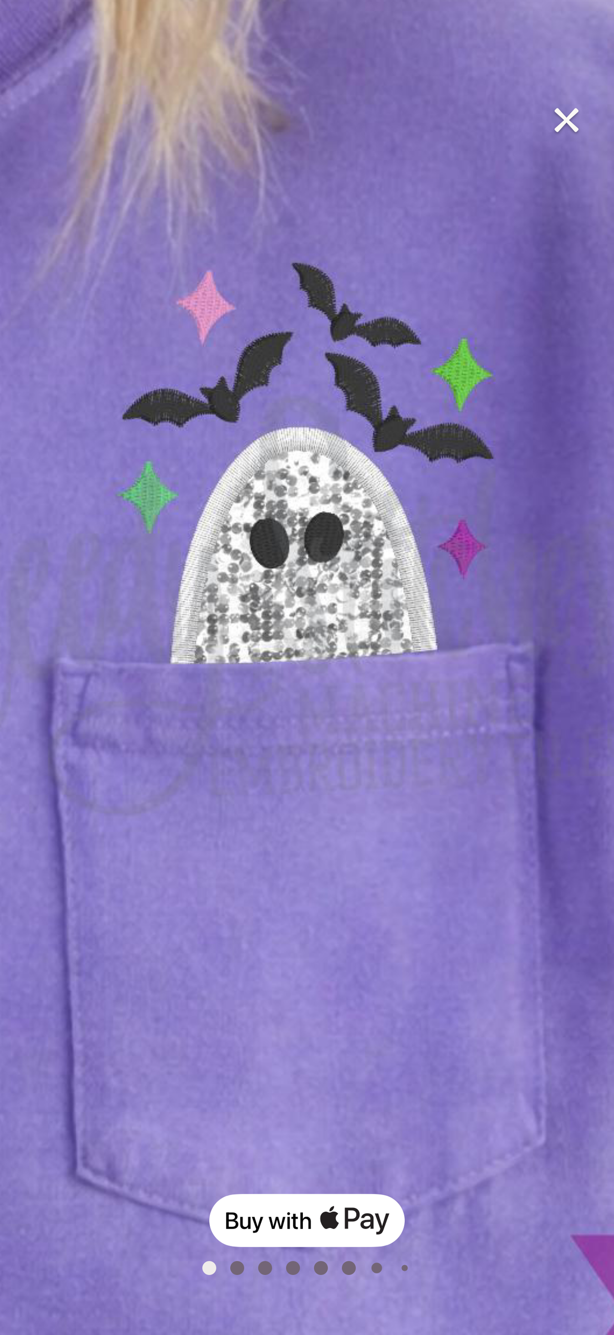 Judging Ghost Sequin Pocket Tee | Comfort Colors