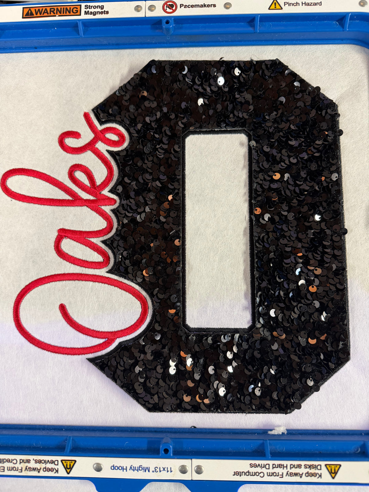 Oak Hill Oaks Knockout O Sequin Appliqué